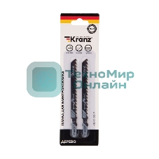 Пилка для электролобзика по дереву Kranz T144DP 100 мм 6 зубьев на дюйм 8-60 мм (2 шт./уп.)