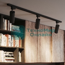 Светильник Gauss трековый цилиндр 8W 750lm 4000K 180-220V IP20 45x155мм черный LED 1/40