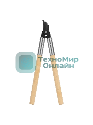 Сучкорез прямого реза, 500 мм, деревянные рукоятки, Горизонт Россия