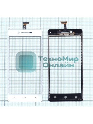 Сенсорное стекло (тачскрин) для OPPO R1, белое
