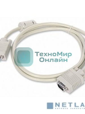 Кабель Gembird удлинитель VGA Premium,1.8м,15M/15F,тройн. экран,феррит. кольца,пакет