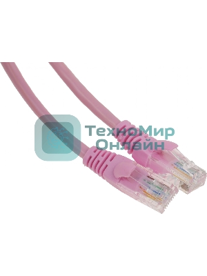 Патч-корд UTP Cablexpert PP12-1m cat.5e, 1м, литой, многожильный, розовый