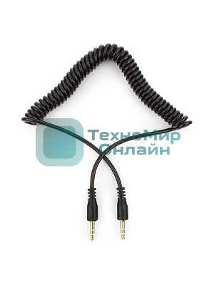 Кабель аудио Cablexpert CCA-405-6, Jack3.5 - Jack3.5, 2м, спиральный
