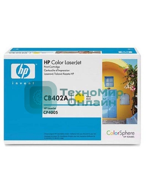 Картридж лазерный HP CB402A желтый CP4005