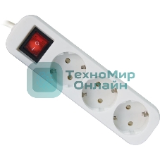 Удлинитель Defender S330 белый 3.0 м, 3 розетки 