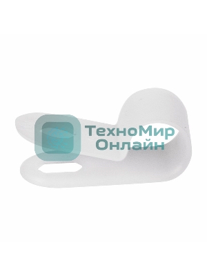 Кабельная скоба под винт Rexant 6 мм, белая, упаковка 50 шт.