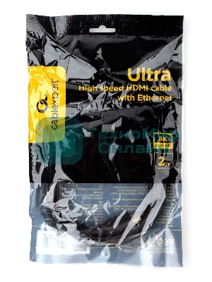 Кабель HDMI Cablexpert CC-HDMI8К-2M, 19M/19M, v2.1, 8К, медь, позол.разъемы, экран, 2м, черный, пакет