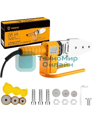 Сварочный аппарат для пластиковых труб Deko PPWM2100W LCD раструбная 2.1кВт (кейс в комплекте)