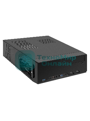 Компьютерный корпус Desktop ExeGate MI-208U2-M300 (mini-ITX/mATX, БП M300 с вент. 8см, 1хUSB+2хUSB 3.0, аудио, черный)
