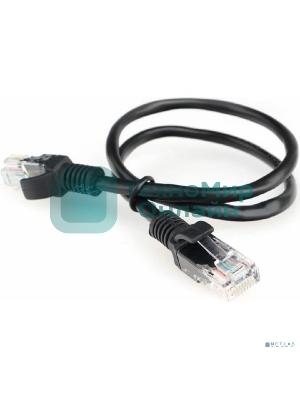 Патч-корд CCA light UTP Гарнизон PC-UTP-5e-0.5-BK cat.5e, 0.5м, литой, многожильный черный