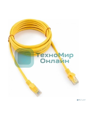 Патч-корд UTP Cablexpert cat.5e, 3м, литой, многожильный, желтый