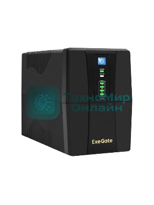 Источник бесперебойного питания ExeGate EP244543RUS Power Back BNB-600 600VA, черный, 2 евророзетки