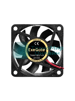 Вентилятор для корпуса ExeGate EX06015B3P-24 черный, 60 мм, 5000 об/мин, 35.5 дБ, 3 pin