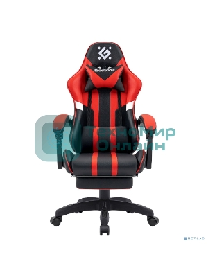 Кресло Defender Colran черный, экокожа, 120 кг, подставка для ног, механизм качания