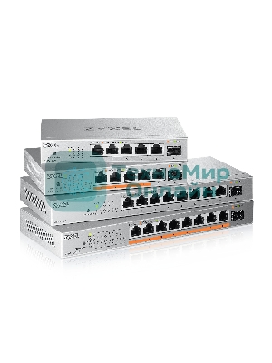 Коммутатор мультигигабитный Zyxel XMG-105, 5xRJ-45: 1/2.5G, 1xSFP+, настольный, бесшумный