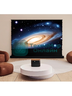 Экран Cactus 125x221 см FloorRising CS-PSFRCLR-221X125 16:9 напольный рулонный черный (моторизованный привод)