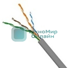 Кабель информационный Lanmaster TWT-5EFTP кат.5е SF/UTP общий экран в оплетке 4X2X24AWG PVC внутренний 305м серый