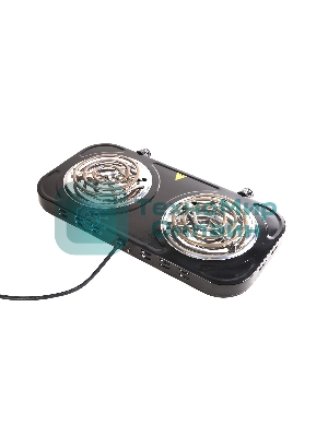 Плита настольная электрическая Energy EN-904В чёрный, 2 кВт, ТЭН, конфорки - 2, нержавеющая сталь, поворотные переключатели