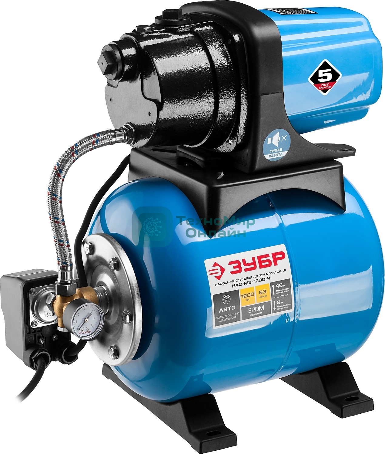 Станция насосная ЗУБР НАС-М3-1200-Ч 1200Вт 3780л/ч 35С чистая вода