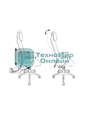 Кресло руководителя Бюрократ KB-8N/DG/TW-12 серый TW-04 TW-12 сетка