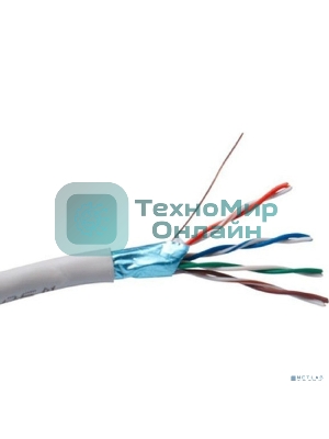 Кабель Exegate FTP 4 пары кат.5e CCA, экран, 305м pullbox, серый