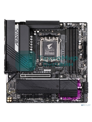 Материнская плата Gigabyte B650M AORUS ELITE, Socket AM5, AMD B650, 4xDDR5, 4xSATA, 2xM.2, 1xPCI-E 4.0 x16, 1xPCI-E 4.0 x4, 1xHDMI, 1xDP, 1x 2.5Gb LAN, 5xUSB-A 3.2 Gen 1, 2xUSB-A 3.2 Gen 2, 4xUSB-A 2.0, 1xUSB-C 3.2 Gen 2, 2x3.5 мм, 7.1, Micro-ATX
