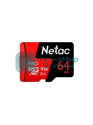 Флеш карта MicroSD card Netac P500 Extreme Pro 64Gb, retail version w/o SD adapter