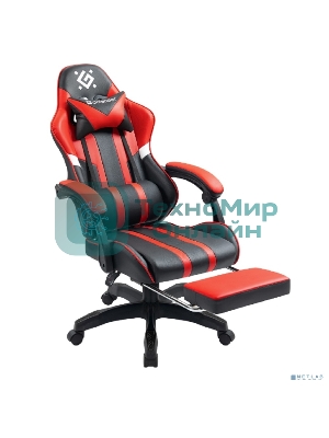 Кресло Defender Colran черный, экокожа, 120 кг, подставка для ног, механизм качания