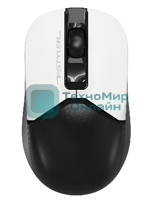 Мышь беспроводная A4Tech Fstyler FG12S белый/черный, 1200 dpi, радиоканал, USB, кнопки - 3