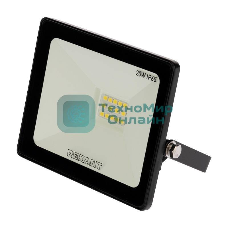 Прожектор светодиодный Rexant 20 Вт 200–260В IP65 1600 лм 6500 K холодный свет
