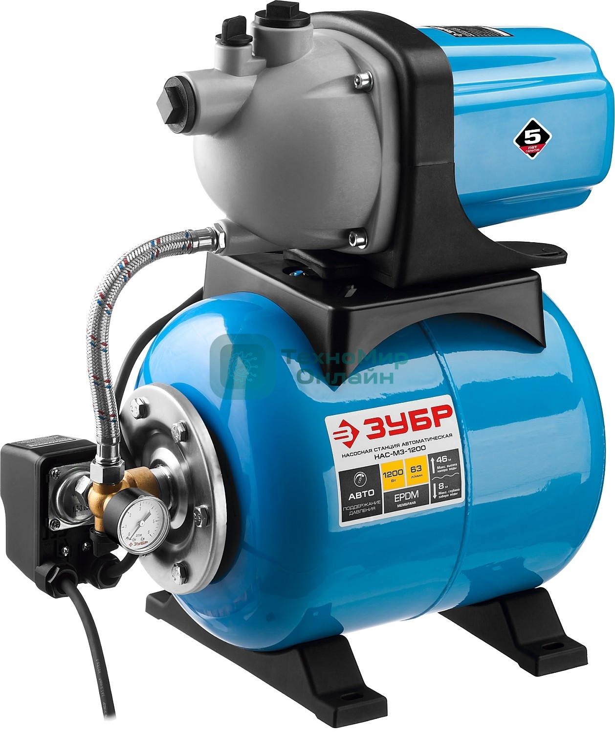 Станция насосная ЗУБР НАС-М3-1200 1200Вт 3780л/ч 35С чистая вода