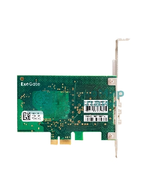 Комплект: Сетевой адаптер SFP ExeGate EXE-82576-F2 + Трансивер Multi-Mode до 550м ExeGate EXT-1G-MM850-LC2-550M (EX296229RUS: PCI-E x1 v2.0, порты 2x SFP (10/100/1000Mb/s), Gigabit Server NIC Intel Chipset 82576-F2 + EX298329RUS: Tx:850/Rx:850 нм, до 550 м, разъем Duplex LC)