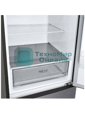 Холодильник LG GA-B509CLCL графитовый двухкамерный 277/107л морозилка снизу, No Frost