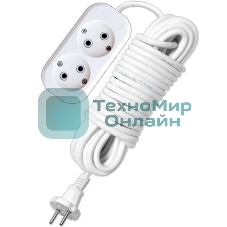 Удлинитель 2х10 м без заземл. 10А IP20 Е-202 АБС-пл. ПВС 2х0.75 UNIVersal 9634265