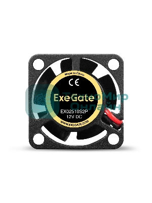 Вентилятор для корпуса ExeGate EX02510S2P черный, 25 мм, 10000 об/мин, 22 дБ, 2 pin