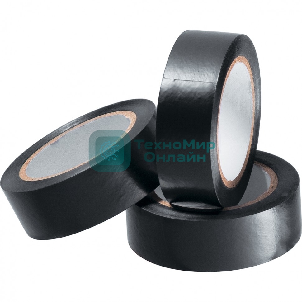 Набор изоленты Matrix черной, 19 мм х 10 м, 3 шт.