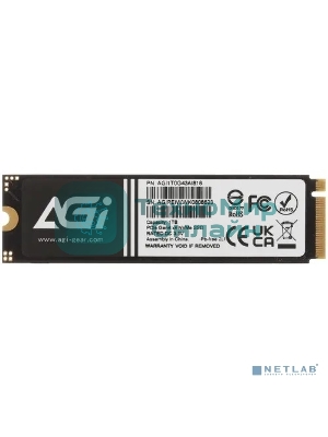 Накопитель SSD AGI AGI1T0G43AI818, 1Tb, PCIe 4.0 x4, M.2 2280, NVMe, R/W 4700/2800