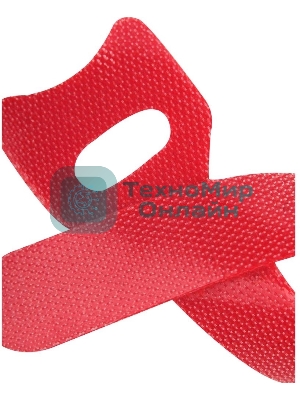 Хомут-липучка 125 мм, 20 шт., красный