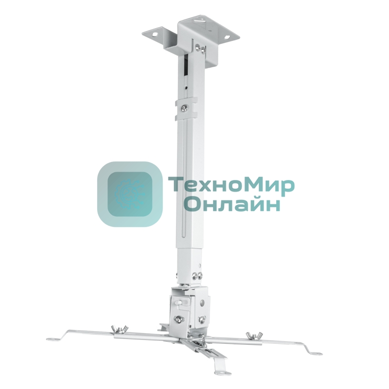 Кронштейн для проектора потолочный Rexant с регулировкой расстояния (430-650 мм) макс. 15кг, белый, серия PROFI
