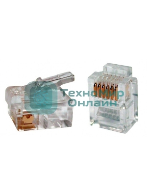 Вилка RJ-11 6p4c (100 шт. в комплекте)