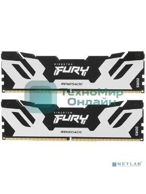Оперативная память Kingston Fury Renegade, DDR5, 32Gb (2x16Gb), 7200MHz, CL38, DIMM, с радиатором, серебристый/черный