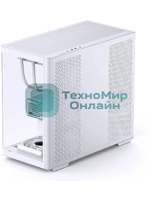 Корпус без блока питания JONSBO D300, Mini-Tower, TG, no fan, 2xUSB-A 3.2 + 1xUSB-C 3.2, mATX, mITX White