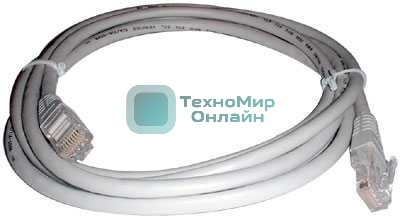 Патч-корд UTP Cablexpert cat.5e, 10м, литой, многожильный серый