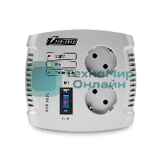 Сетевой фильтр Powerman Стабилизаторы напряжения AVS 500 С Black\Silver (500ВА,5А,КПД 98%,без индикации,настольный)