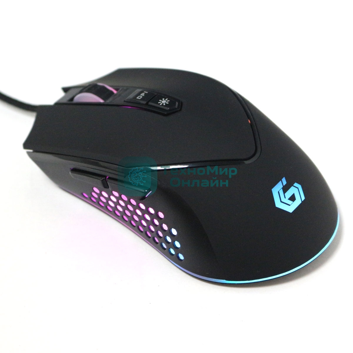 Мышь проводная Gembird MG-770 черный, 3200 dpi, USB, кнопки - 7