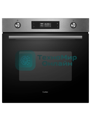 Духовой шкаф встраиваемый полноразмерный Evelux EO 650 PX, 60 см, 9 режимов, 70л, нержавеющая сталь