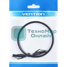 Патч-корд Vention прямой UTP cat.6, RJ45 - 3 м. плоский черный
