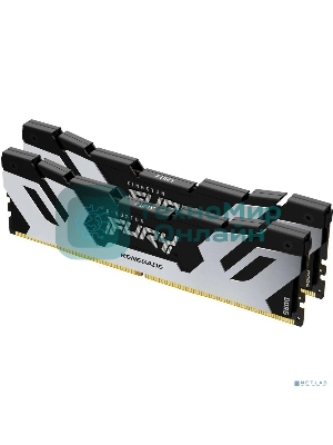 Оперативная память Kingston Fury Renegade, DDR5, 32Gb (2x16Gb), 7200MHz, CL38, DIMM, с радиатором, серебристый/черный