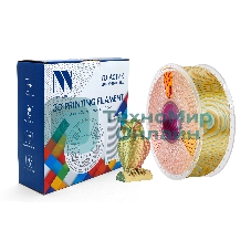 Филамент NVPrint Silk PLA+ Red/Yellow/Green для 3D печати диаметр 1.75мм длина 330 метров масса 1 кг