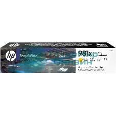 Картридж струйный HP 981X желтый увеличенной емкости для HP Color PageWide Ent Flow MFP 586, 566 10 000 стр.